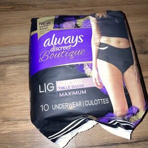 Boutique Low-rise Postpartum Incontinence Underwear Size L Maximum Absorbency,